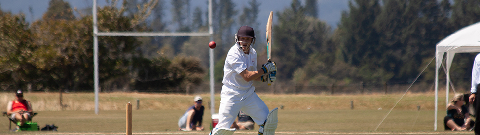 Jordan Horrell plays a shot during the Hawke Cup challenge against Buller
