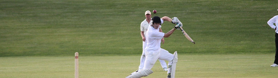 Tim O'Malley looks to hit square against Otago Country, Tim would score 95 in North Otago's first innings total of 352